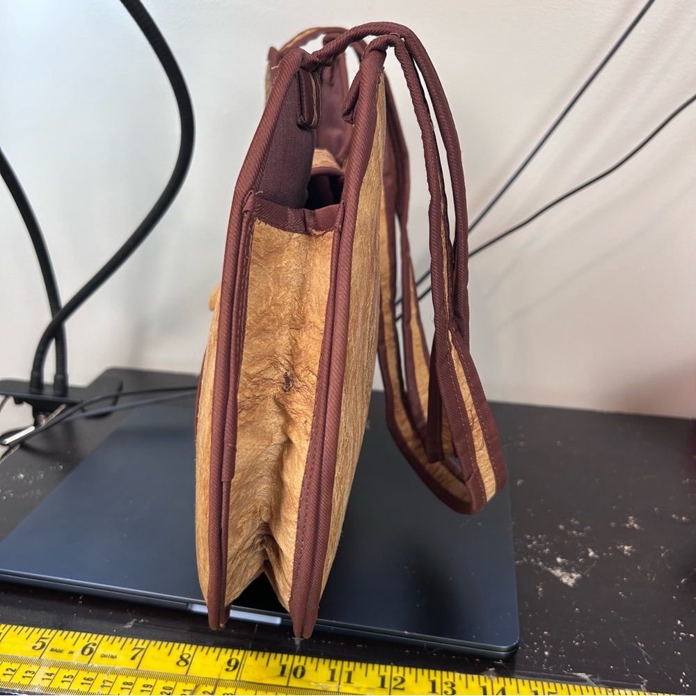 Bohemian style‎ shoulder bag tan brown lightweight purse ?cork - Picture 2 of 9